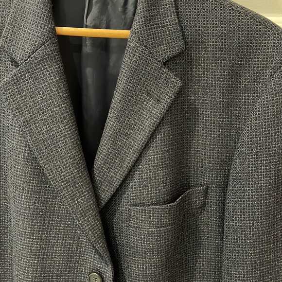 Vintage Hugo Boss Blazer/Sport Coat Wool Blue/Gray Pattern US 44 EUC - Picture 5 of 16